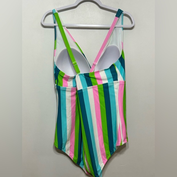 Torrid Striped Colorful One Piece Swimsuit - Picture 7 of 13